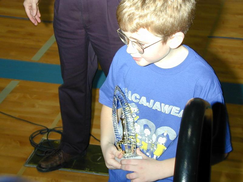 Carl returning with his prize